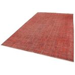 206x305 cm Geometrik Halı Kırmızı Geometrik Yün El Dokuma Modern Geometrik Etnik Eskitme Desenli Boho Oturma Odası Salon Yolluk Koridor Mutfak Halısı