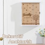 2072 Duvara Montajlı Dekoratif Anahtarlık Dolabı - Duvar Askılı Anahtar Saklama Kabini 18,5X25,5CM - Family