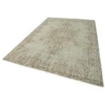 208x300 cm Vintage Bej Vintage Yün El Dokuma Modern Geometrik Etnik Eskitme Desenli Boho Oturma Odası Salon Yolluk Koridor Mutfak Halısı