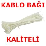 20cm Kablo Bağı, Cırt Kelepçe, Kablo Toplama, 100 lü Paket Beyaz