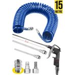 20CM Uzun 5li Hava Tabanca TAKIM15 Metre Kompresör Spiral Hava Hortumu 8 mm Set
