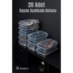 20'li Şeffaf Kadın Ayakkabı Kutusu - Şeffaf 20'li