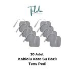 20'Li Tens Cihazı Kablolu Yedek Elektrot- 5X5 Kare Tens Pedi 20'Li Paket