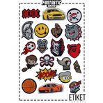 20'li Ütüyle Yapışan Dokuma Patch Seti – Erkek Çocuklar İçin Renkli ve Eğlenceli Kıyafet Arması – Giysi, Çanta, Ceket ve Pantolonlara Uygun Kendinden Yapışkanlı Kumaş Yamaları – Kolay Uygulanabilir