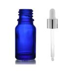 20ml mavi cam damlalıklı şişe,gümüş kapak beyaz emzik, 24 adet, Ecza şişesi, Damlalıklı şişe, propolis şişesi, damlatmalı şişe, saç serum şişesi, ecza şişesi