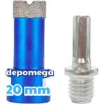 20MM Granit, Mermer ve Seramik Delme Seti, Spiral ve Matkap Uyumlu - Seçenek 1
