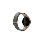 20mm Kordon Genişliği Olan Saatlerle Uyumlu 20 Mm Hakiki Deri Düz Haki Kordon Gold Toka