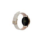 20mm Kordon Genişliği Olan Saatlerle Uyumlu 20 Mm Hakiki Deri Düz Krem Kordon Gold Toka