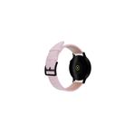 20mm Kordon Genişliği Olan Saatlerle Uyumlu 20 Mm Hakiki Deri Düz Pembe Kordon Siyah Toka