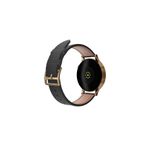 20mm Kordon Genişliği Olan Saatlerle Uyumlu 20 Mm Hakiki Deri Düz Siyah Kordon Gold Toka
