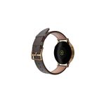 20mm Kordon Genişliği Olan Saatlerle Uyumlu 20 Mm Hakiki Deri Floter Kahve Kordon Gold Toka