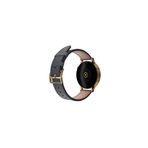 20mm Kordon Genişliği Olan Saatlerle Uyumlu 20 Mm Hakiki Deri Floter Lacivert Kordon Gold Toka
