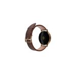 20mm Kordon Genişliği Olan Saatlerle Uyumlu 20 Mm Hakiki Deri Kroko Kahve Kordon Gold Toka