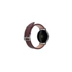 20mm Kordon Genişliği Olan Saatlerle Uyumlu 20 Mm Hakiki Deri Safiano Bordo Kordon Silver Toka