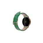 20mm Kordon Genişliği Olan Saatlerle Uyumlu 20 Mm Hakiki Deri Safiano Yeşil Kordon Gold Toka