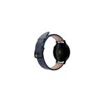 20mm Kordon Genişliği Olan Saatlerle Uyumlu 20 Mm Hakiki Deri Spor Lacivert Kordon Siyah Toka