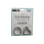 20Pcs Pasta Süsleme Uç Seti= 12-Metal Kurabiye Kalıp Metal=3-Kalp - 3-Yuvarlak 2-Uç Tutucu Pls.adaptör (5365)