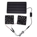 20W güneş Enerjili çift Fan 12V Verimli Enerji Tasarrufu Güneş Paneli Fan Kiti Güneş Egzoz Alımı Soğutma Havalandırma Fan Tavuk Evi Serası, Evcil Hayvan Evi