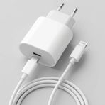 20W Hızlı Şarj Adaptörü USB-C to Lightning Kablolu – PD Destekli Süper Hızlı Şarj Cihazı (4604)