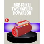 20W Kablosuz Bluetooth Hoparlör Rgb Işık Efektli Usb/sd/aux Destekli