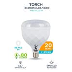 20W Kristal Tasarruflu E27 Beyaz Işık Torch Led Ampul 1 Adet