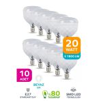 20W Kristal Tasarruflu E27 Beyaz Işık Torch Led Ampul 10 Adet