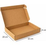 20X15X4 cm Kutu- Mini E-Ticaret Kargo Kutusu-Kraf Kutu- 0,4 Desi Kutu-25 Adet - Kraft - kurma kutu
