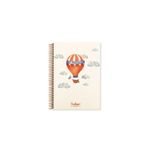 20x28 Cm 100 Yaprak Çizgisiz Balon Sert Kapak Telli Defter 60 Gr Krem Rengi Kaliteli Kağıt