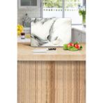 20x30 Cm Dalgalı Black Mermer Desenli Cam Kesme Tahtası