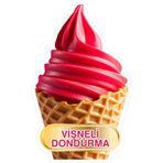 20x30 cm Vişneli Dondurma Sticker Dondurmacı Vitrin Mutfak Duvar Sticker