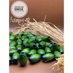 20X30 mm Oval Ahşap Boncuk (13 Adet) Makrome Çanta Tasarım Tahta Boncuk Delik Çapı 7 mm - Haki Yeşili