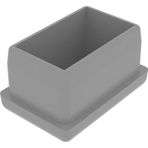 20x30 Mm Profil Için Plastik Tapa Boru Profil Tapası (100 Adet) - Keçeler - 20x30 - Gri