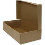 20X36X9 cm Esmer Kendinden Kapaklı Ayakkabı Kutusu 100 Adet - Kraft