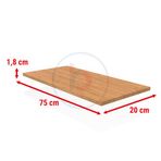 20x75 Cm Bambu Ahşap Raf - Suntalam Tekli Raf