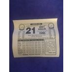 21 Aralık 2001 Takvim Yaprağı - Nostalji Koleksiyonluk Takvim Yaprağı B