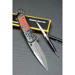 21 cm Işlemeli Browning Çakı ve Kalem Çakı - Renkli