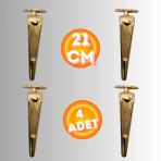 21 Cm Metal Klas Koltuk Ayağı Mobilya Ayağı Ünite Ayağı Konsol Ayağı Puf Berjer Ayağı (4 Adet)