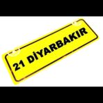 21 DİYARBAKIR Yazılı Sarı Dekor Plaka Sök Tak Pratik yeni nes