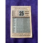 21 Mayis 2007 Takvim Yapragi - Nostalji Koleksiyonluk Takvim Yapragi