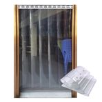 2,1 mm Perdeler için Şeffaf PVC Şeritler, Kapılar, Mağazalar, Fabrikalar, Garajlar, Depolar, Soğuk Hava Hücreleri için Plastik Vinil Şeritler (1,65 x 2,2 m/5,41 x 7,22 Ayak-11 Adet)