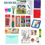 21 Parça Ilkokul Kırtasiye Seti, Okula Hazırlık Için Renkli ve Kullanışlı Set - Ahşap - Seçenek 1