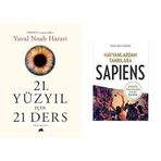 21.Yüzyıl İçin 21 Ders & Hayvanlardan Tanrılara Sapiens: İnsan Türünün Kısa Bir Tarihi (2 Kitap Set)