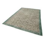 210x308 cm Kareli Kilim Yeşil Kareli Yün El Dokuma Modern Geometrik Etnik Eskitme Desenli Boho Oturma Odası Salon Yolluk Koridor Mutfak Halısı