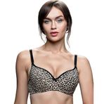 211 - Telli Süngerli Düz Sütyen - Leopar, 90 B, Destekli