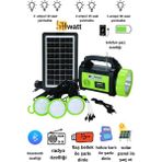 212 Farissu Solar Şarjlı Kamp ve Acil Durum Lambası – Radyo, Bluetooth, Müzik Çalar Aydınlatma Seti - Yeşil