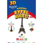 212 Toyzz 212TOYZZ 3D Boyanabilir Ahşap Eyfel Kulesi Maketi - Çocuklar Için Eğitici Oyuncak - Naturel Ahşap