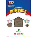 212 Toyzz 212TOYZZ 3D Boyanabilir Ahşap Kumbara - Çocuklar Için Eğitici ve Eğlenceli Tasarruf Oyuncak - Naturel Ahşap