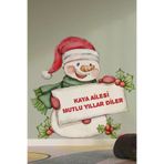 212shop Mesajlı Kardan Adam Yılbaşı Duvar Sticker, Yılbaşı Süsleri Sticker Seti STC771