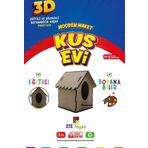 212Toyzz 3D Boyanabilir Ahşap Kuş Evi - Çocuklar İçin Eğitici Ve Doğa Dostu Oyuncak