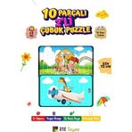 212Toyzz Eğitici Öğretici Sevimli Uçak+Sevimli Köpekler Dikey 10 Parçalı Ahşap Çubuk Yap Boz Puzzle 2Li Set